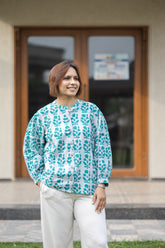 Green Batik Top